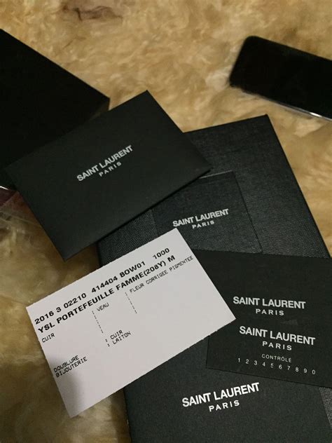 some ysl come with authenticity cards|YSL bag authenticity check.